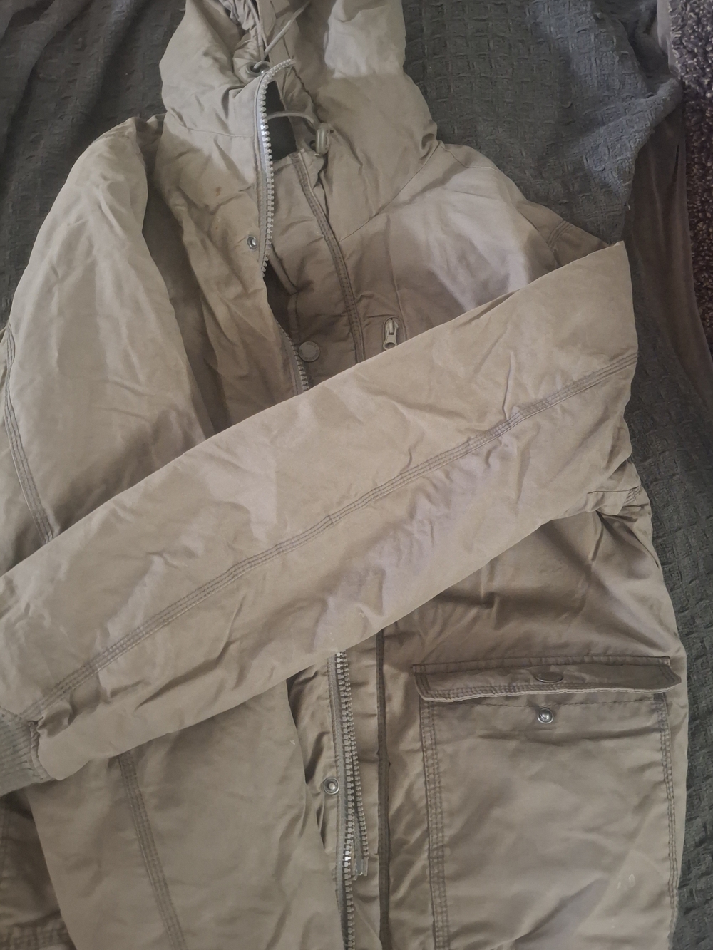 Divided Men's Hooded Puffer Jacket in Tan